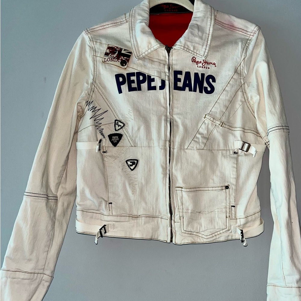 AWESOME Pepe Jeans Motorcycle Bomber Jacket - Women